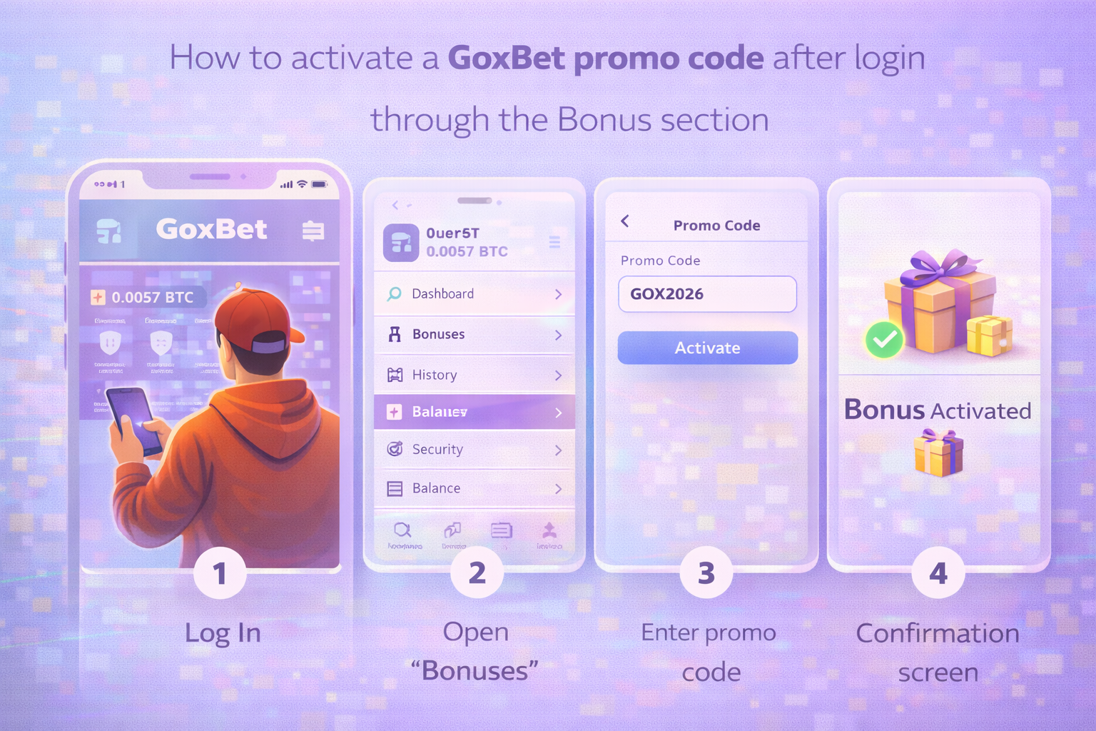 Промокод крипто-казино Го икс Бет после регистрации — активация бонуса в профиле